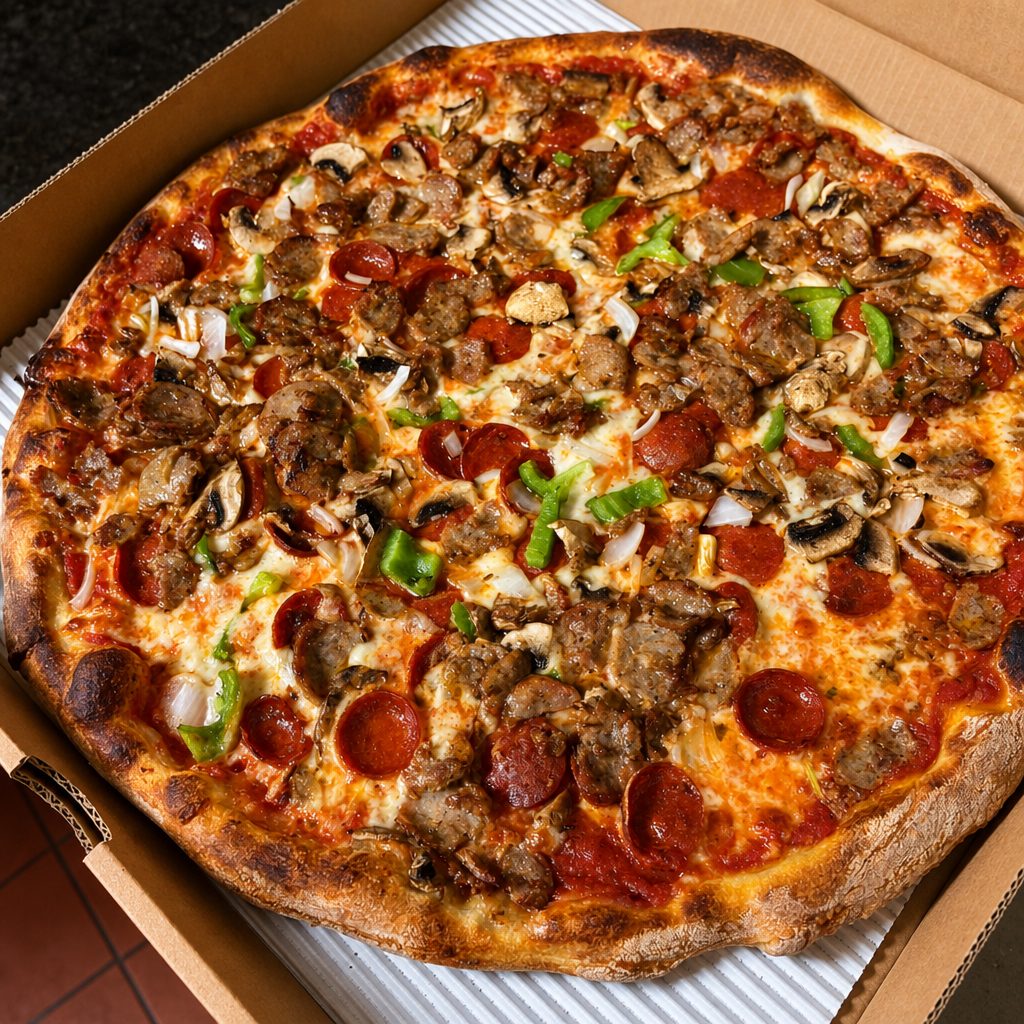 The Courthouse Special Pizza.
