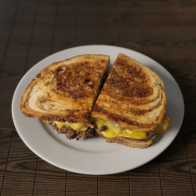 The Ugly Patty Melt on Rye.